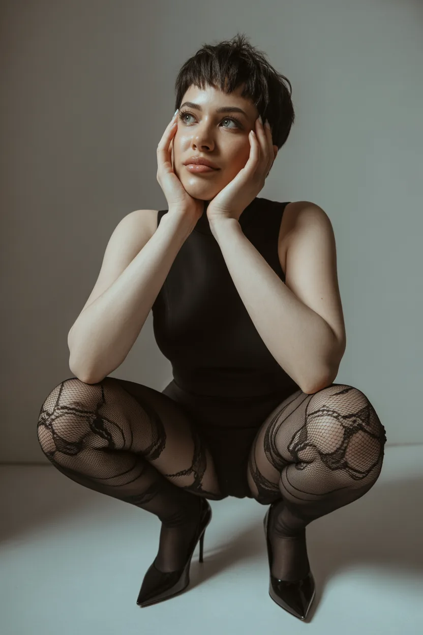 Original red studio portrait