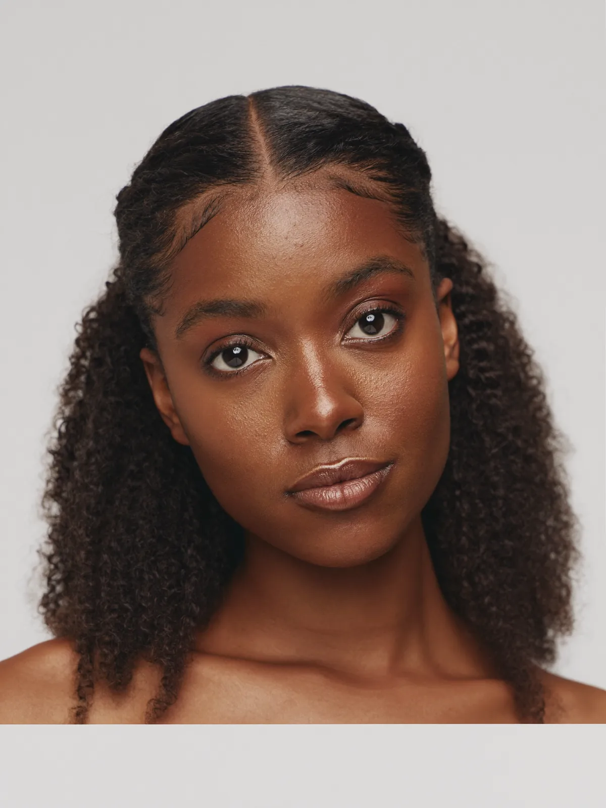 Reference face: portrait photo of the head used for the leather jacket photo
