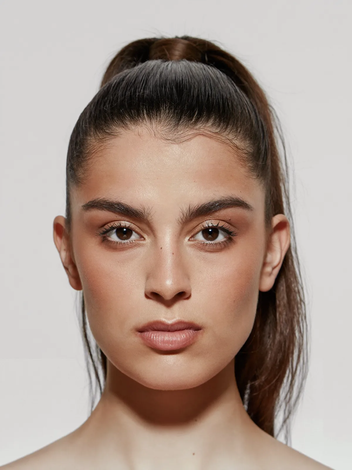 Reference face: portrait photo of the head used for the striped sweater photo